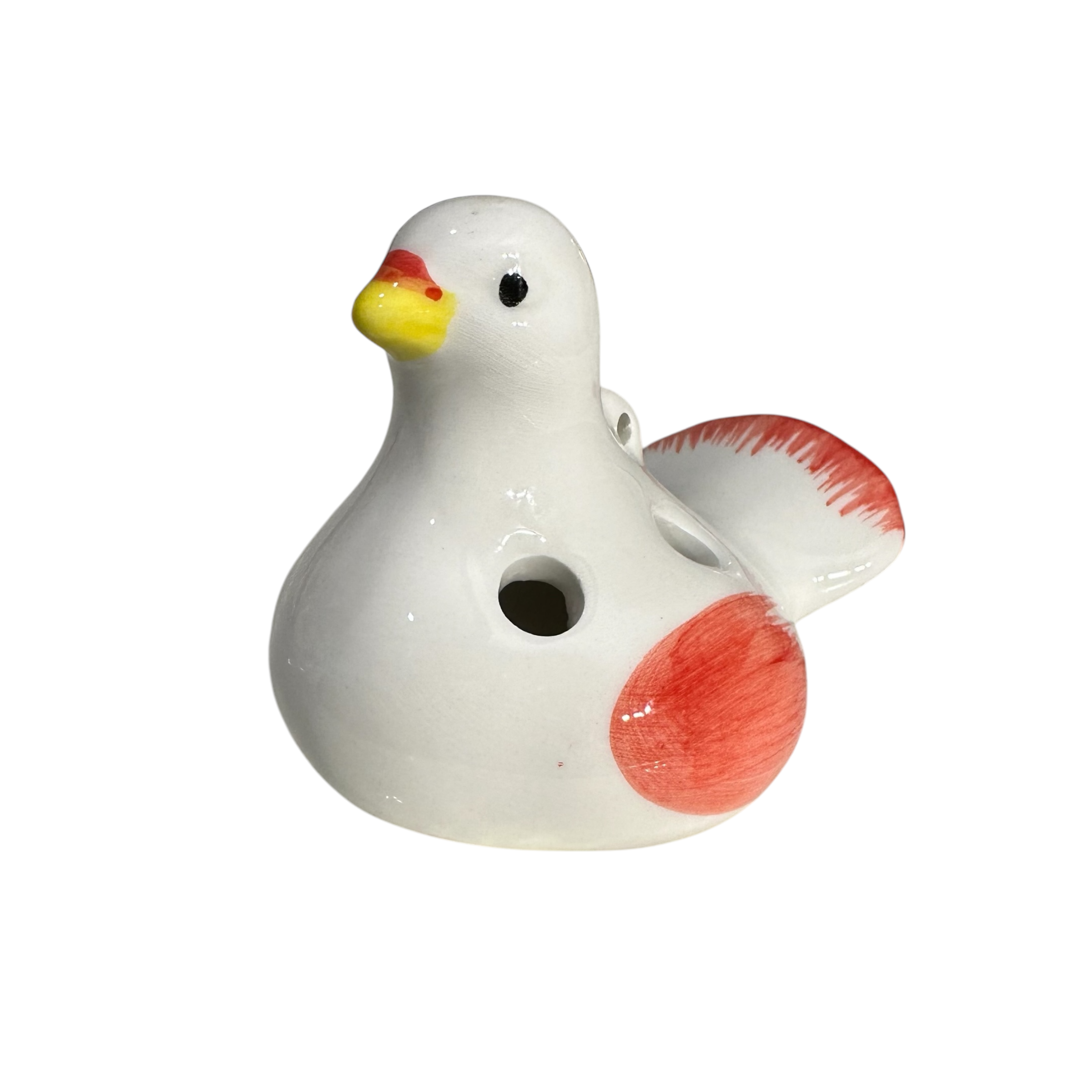 Ceramic Bird Water Whistle – Red Wing