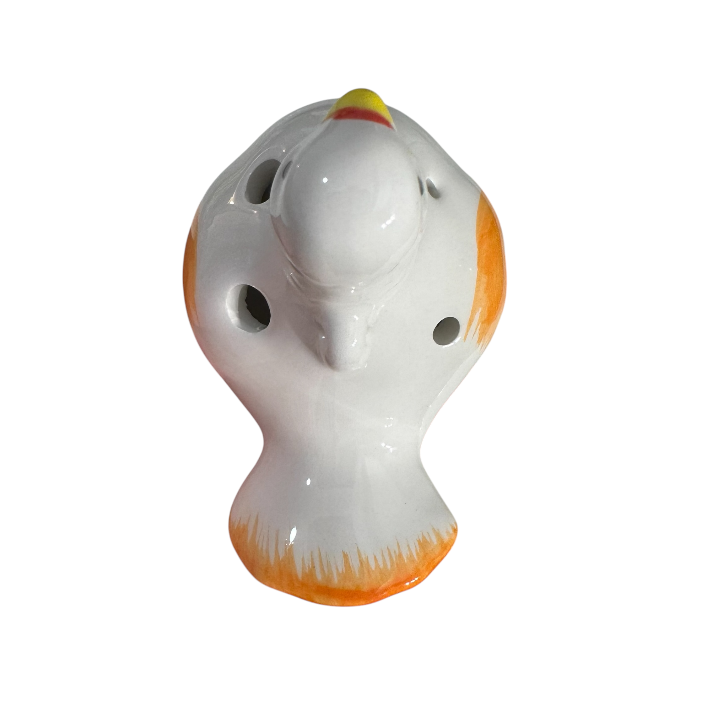 Ceramic Bird Water Whistle – Orange Wing
