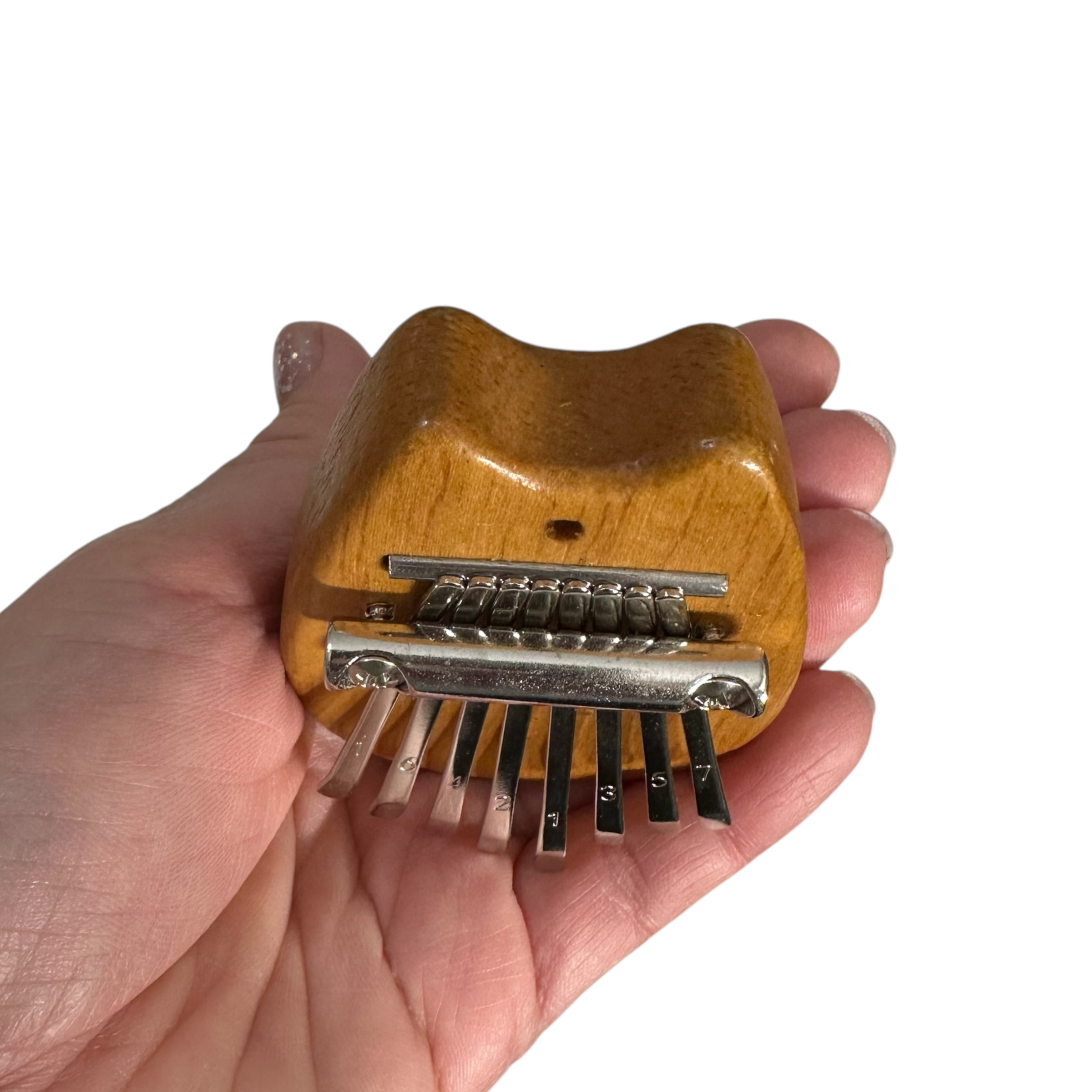 Cat-shaped Wooden Kalimba – 8-key Thumb Piano