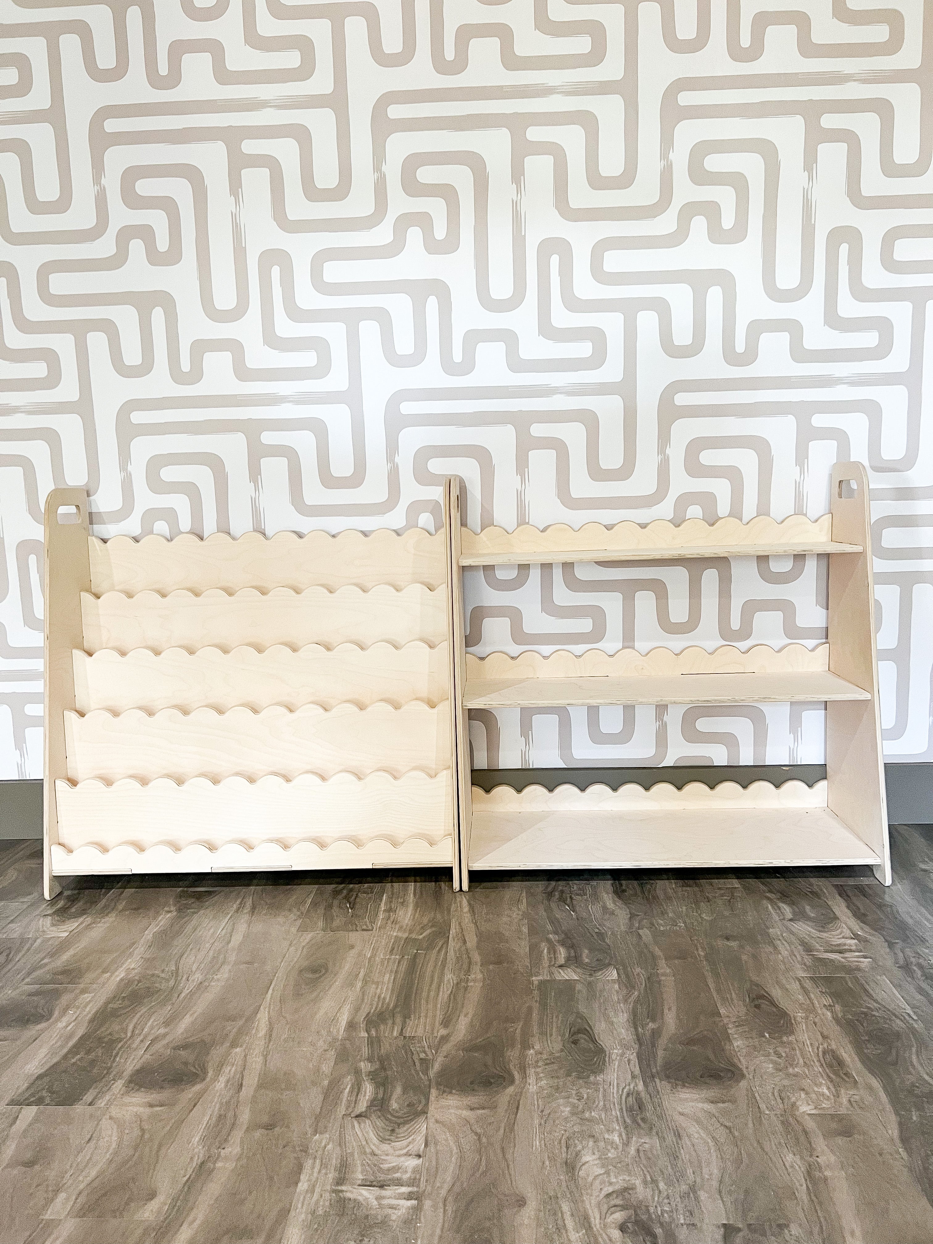 Ray+roy- Scalloped Toy Shelf + Bookshelf