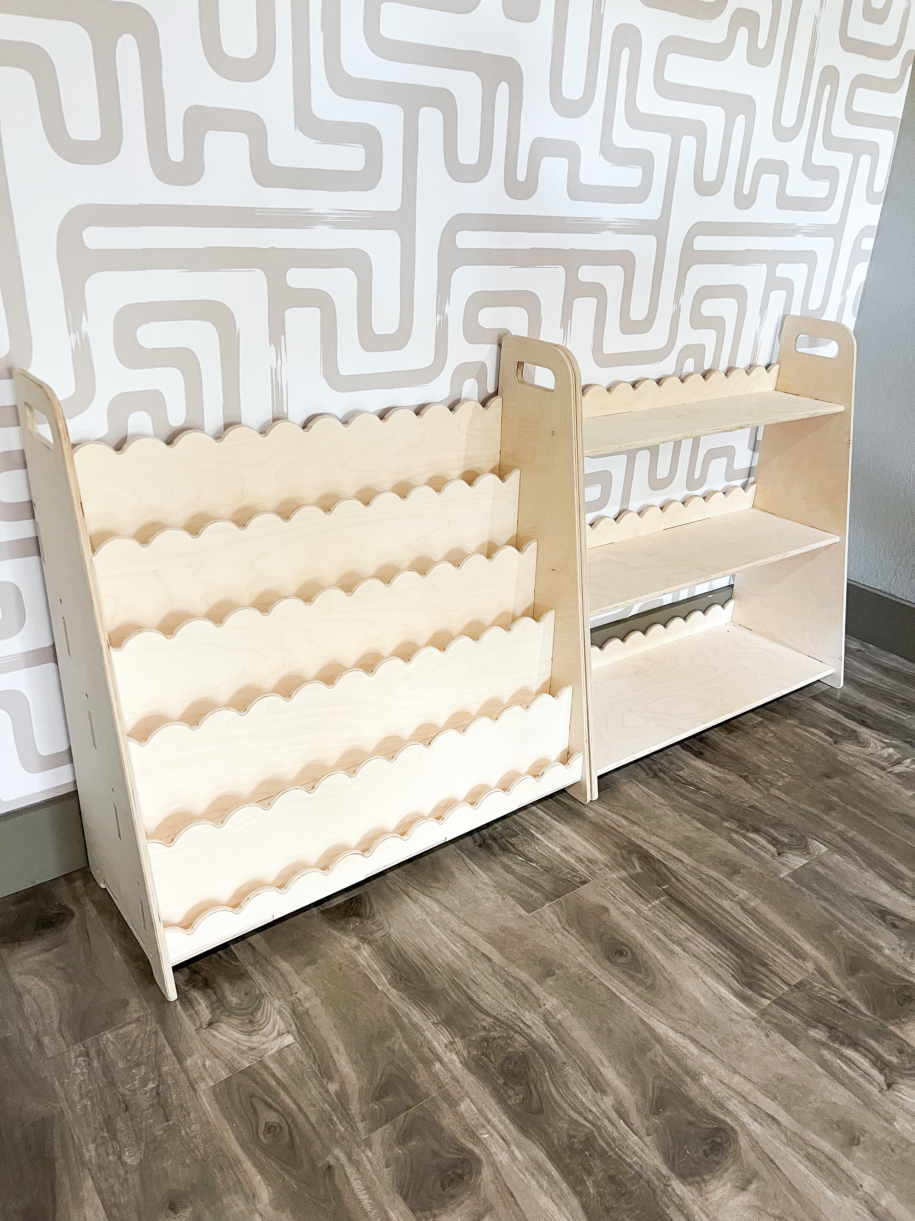 Ray+roy- Scalloped Toy Shelf + Bookshelf