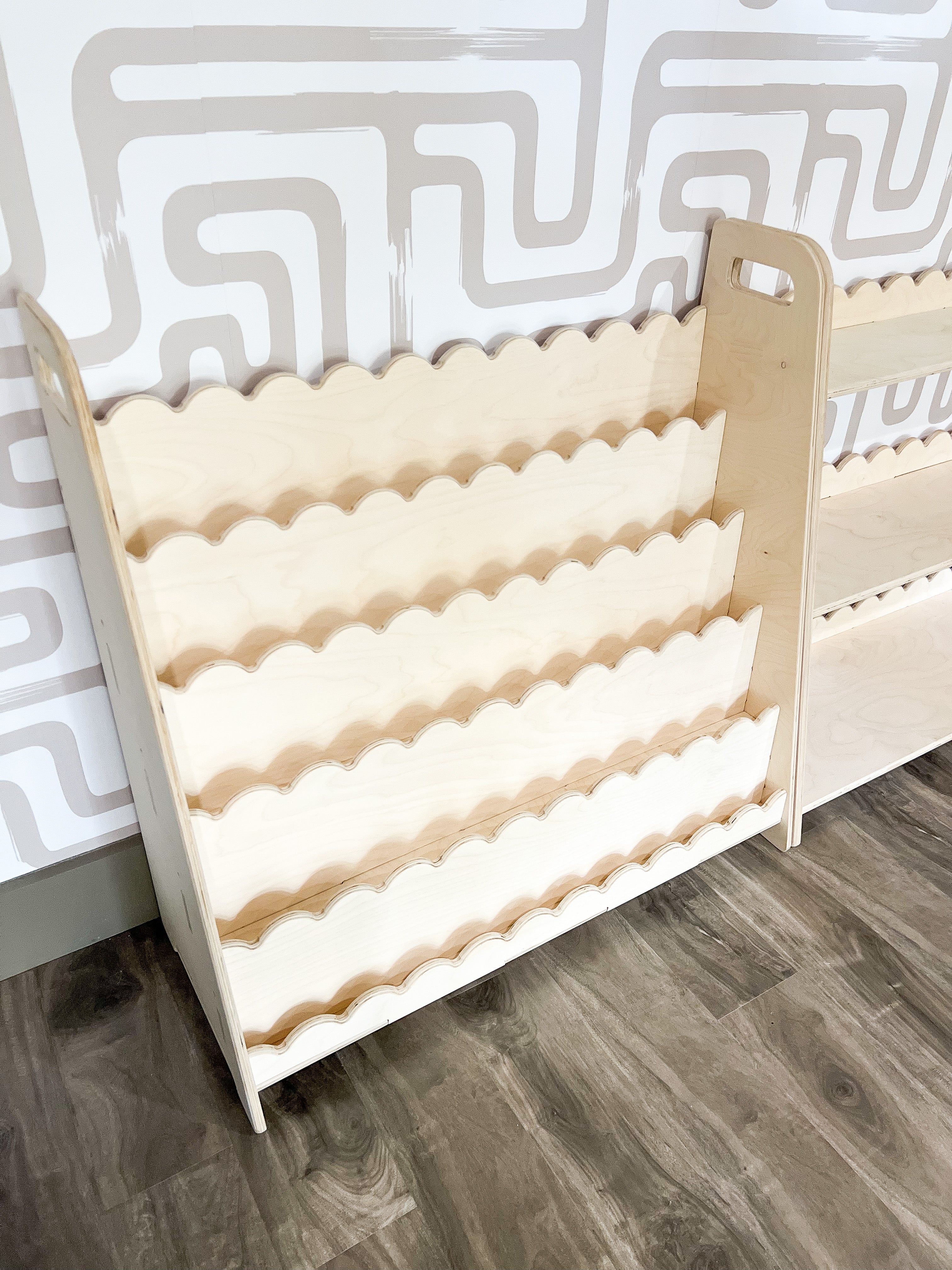 Ray+roy- Scalloped Toy Shelf + Bookshelf