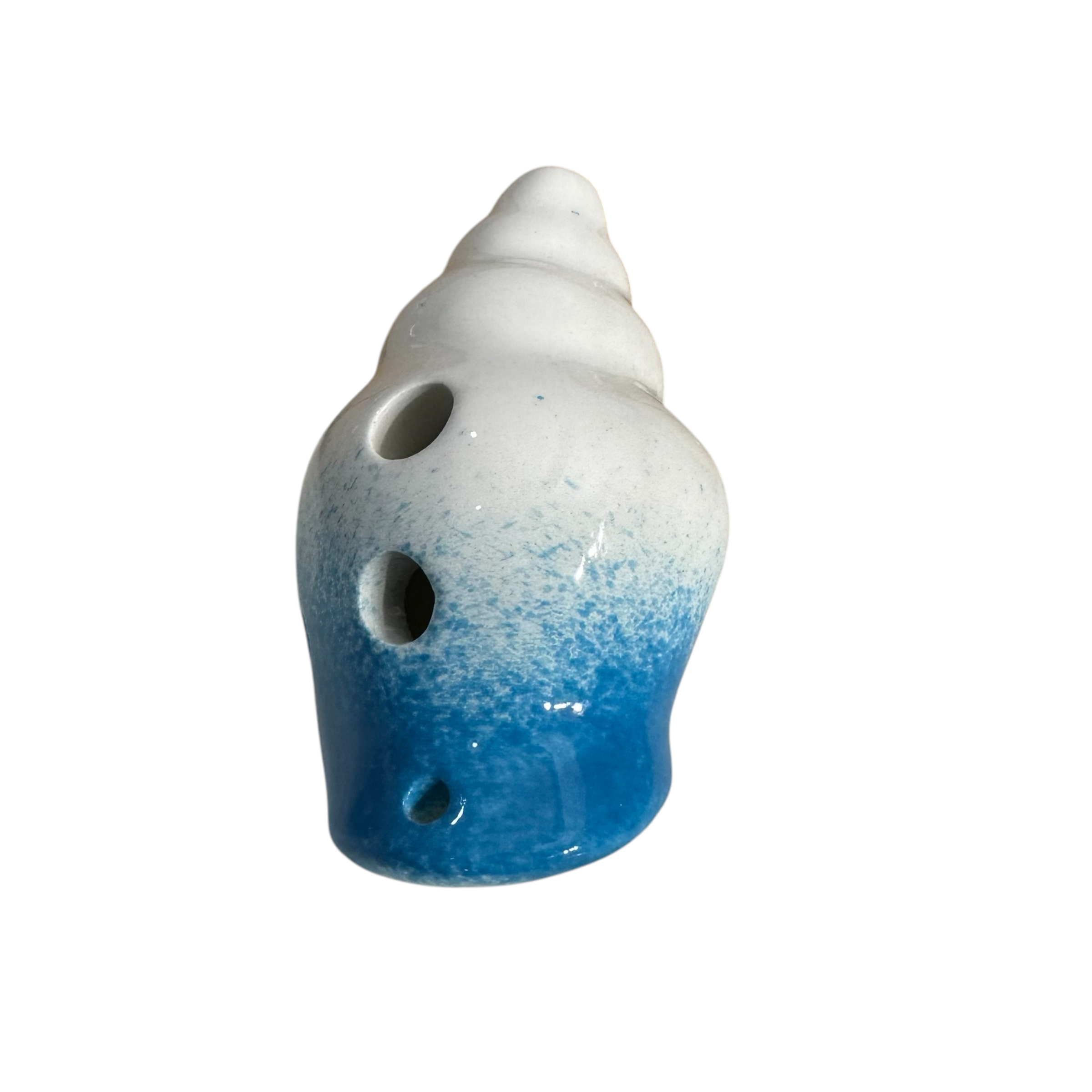 Handcrafted Sky Seashell Ceramic Ocarina – Musical Instrument