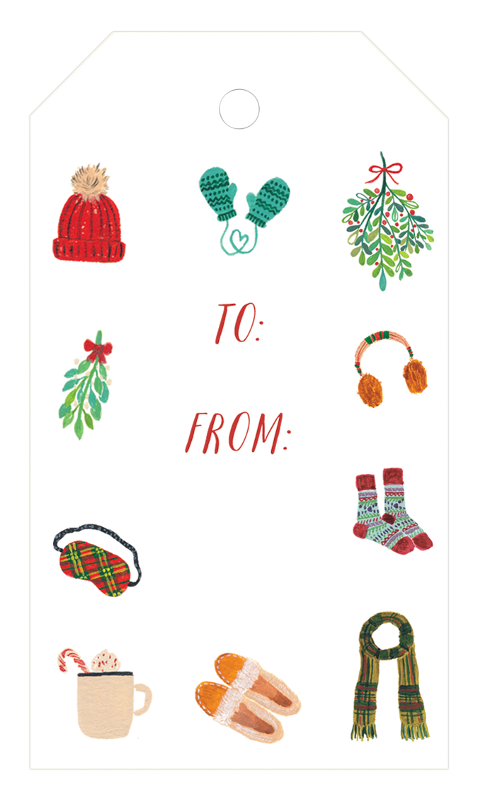 Winter Accessories Gift Tag Set