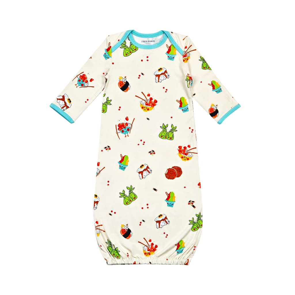 Island Mixed Plate Bamboo Layette Gown