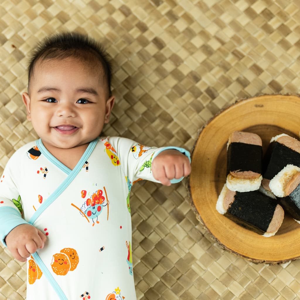 Island Mixed Plate Bamboo Newborn Coverall