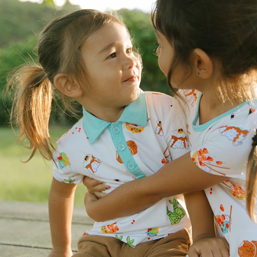 Island Mixed Plate Bamboo Polo Shirt