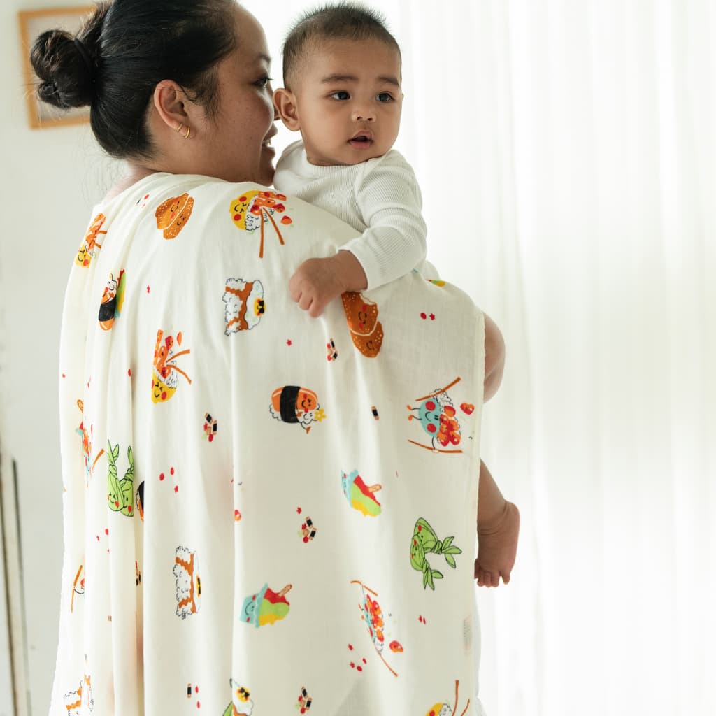 Island Mixed Plate Muslin Swaddle