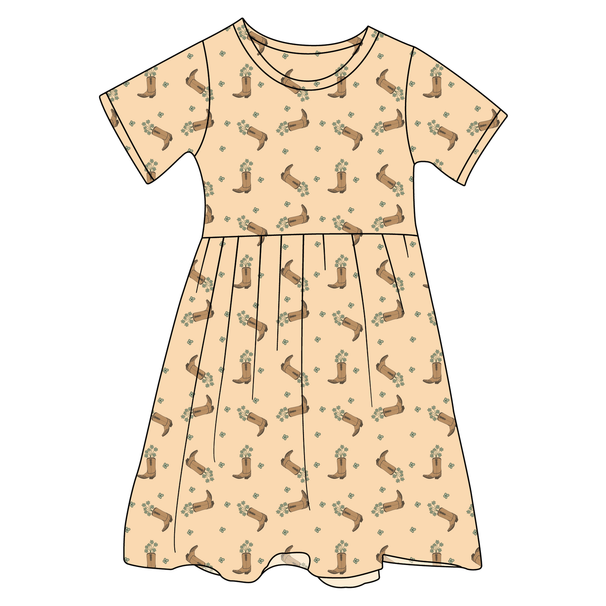 Indiana Bamboo Ruffle Spin Dress (pre-order)