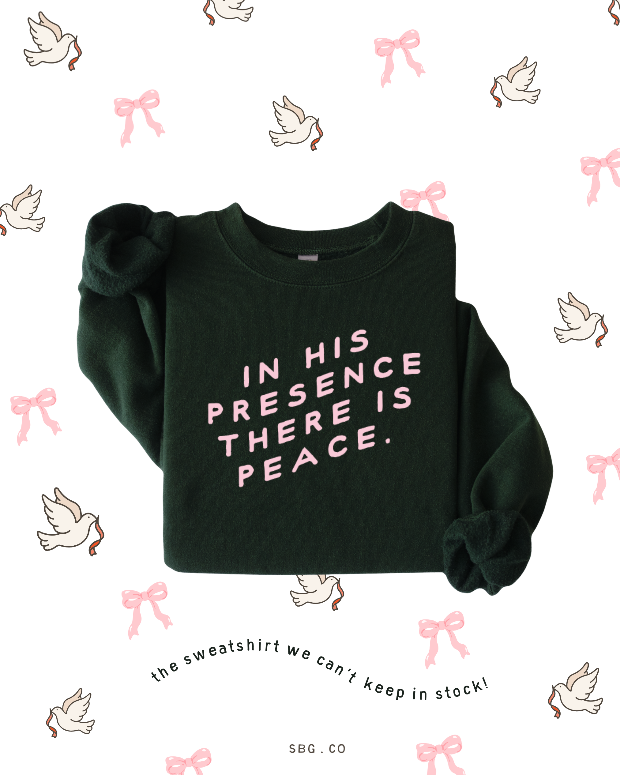 In His Presence There Is Peace Chocolate Pullover