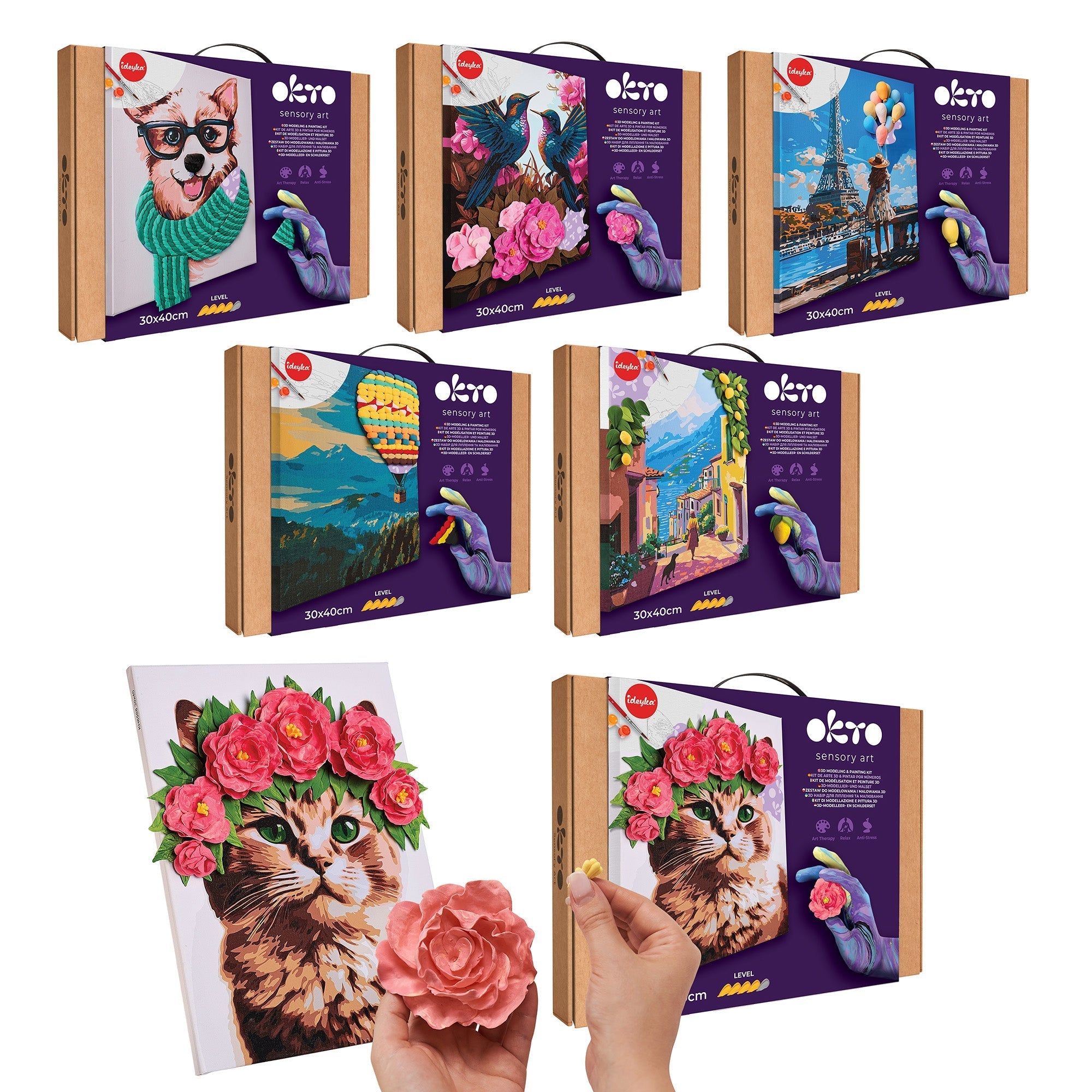 Okto Air-dry Clay 3d Painting Kit – Greetings From Paris (11.8 X 15.7 In)