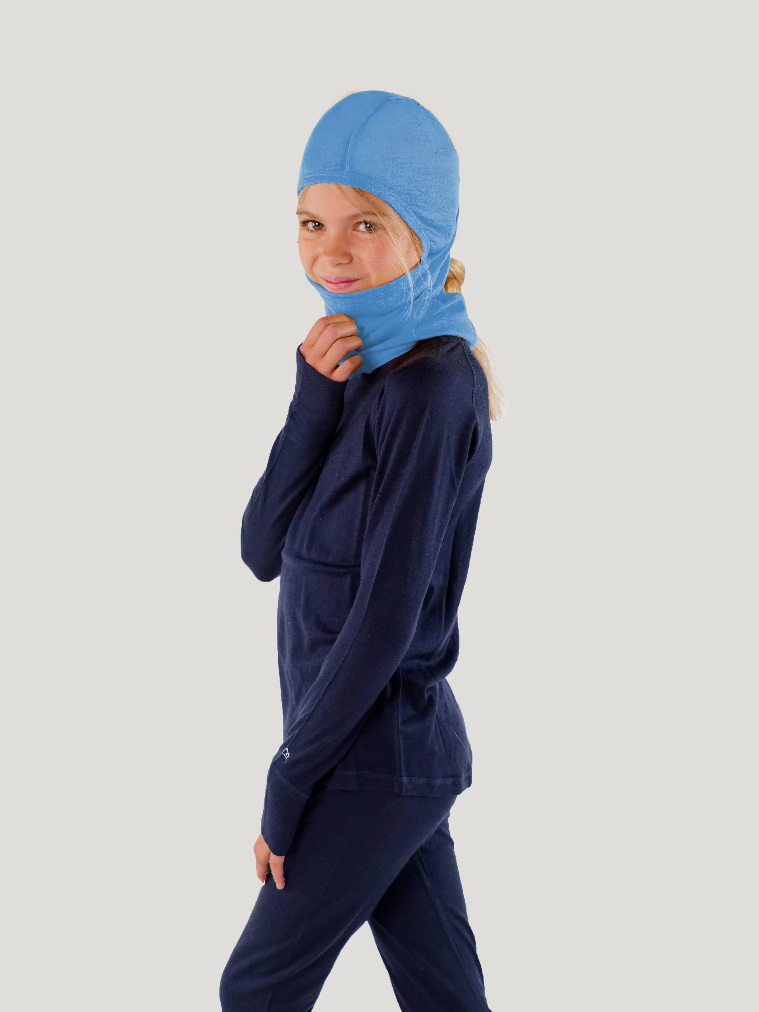 Merino Balaclava With Ponytail Hole – All Ages