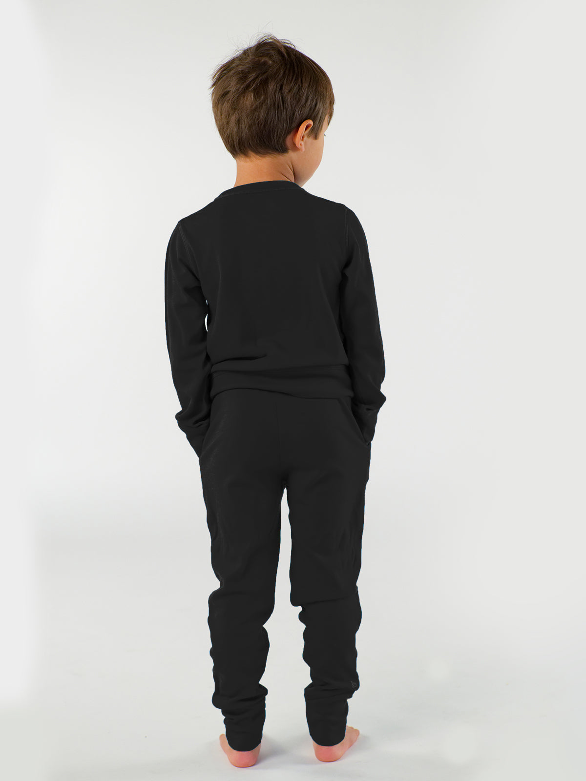 Kids Midweight Merino Jogger And Crew Set