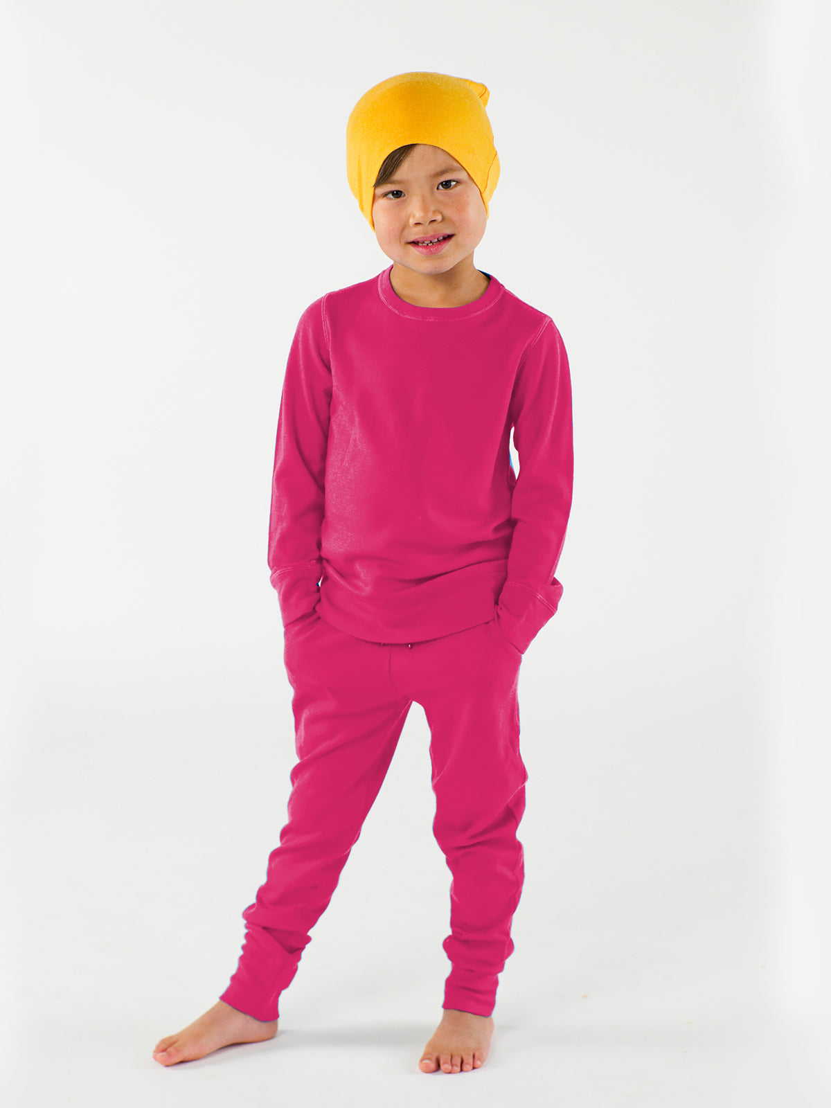 Kids Midweight Merino Jogger And Crew Set