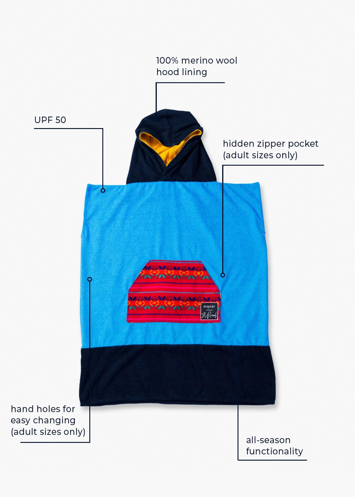 X Surreal Towel Poncho: Unisex