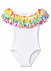 I Love You Forever Petals White Swimsuit