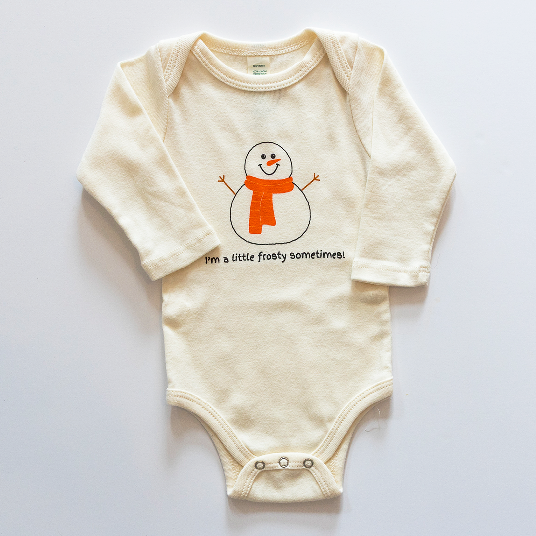I'm A Little Frosty Snowman Long Sleeve Romper, Pants & Hat Gift Set
