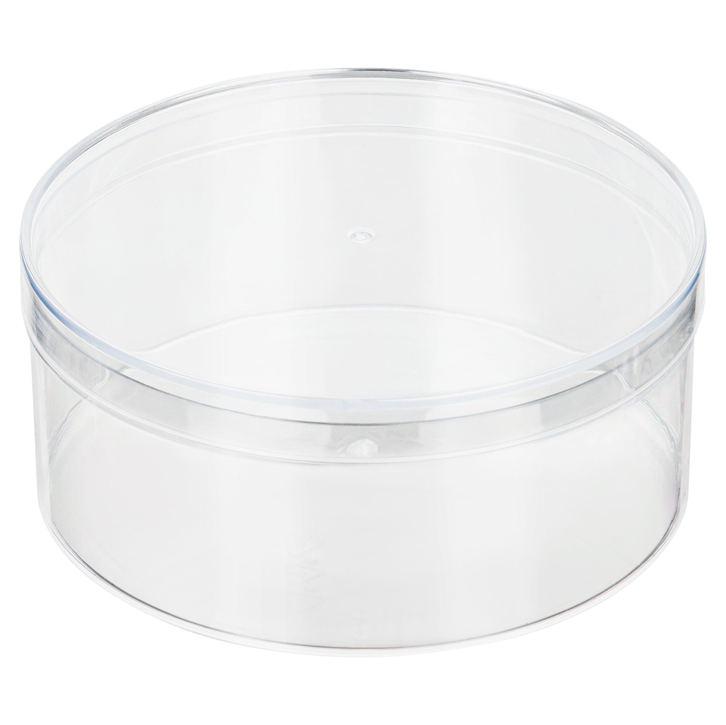 Clear Acrylic Boxes Round 4.75"x2.1" 16 Pack