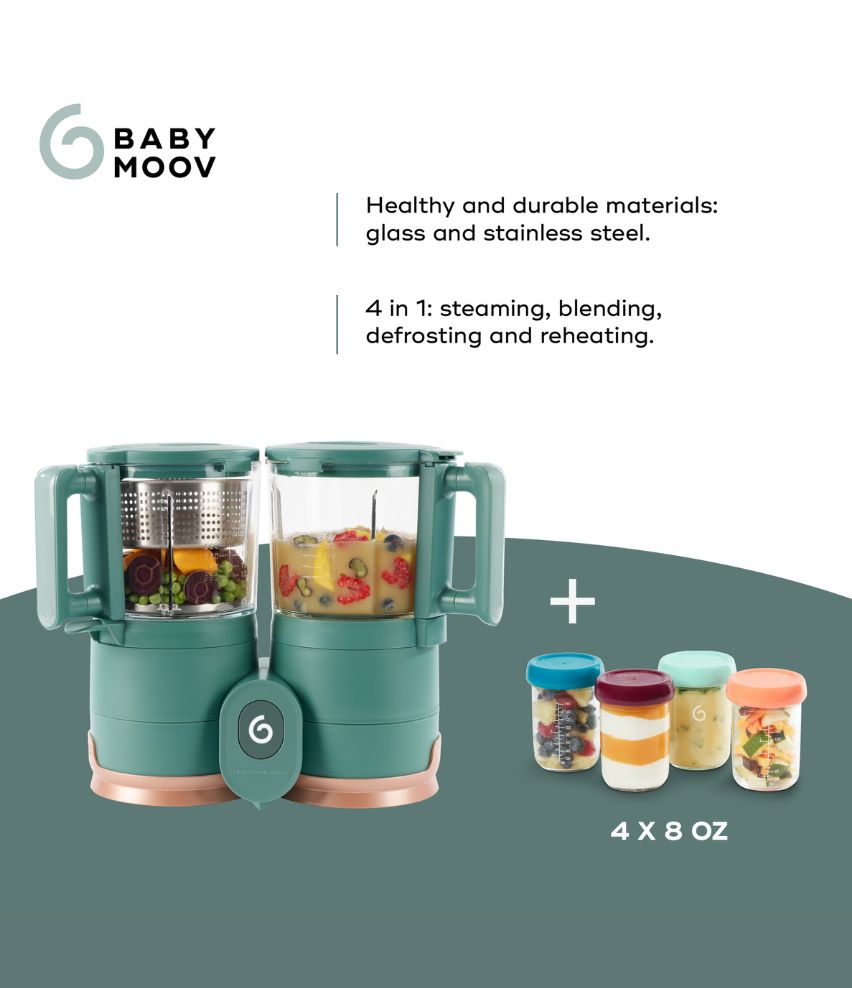 Duo Meal Glass Baby Food Maker (blender And Steamer) + 4 Free Glass Food Containers