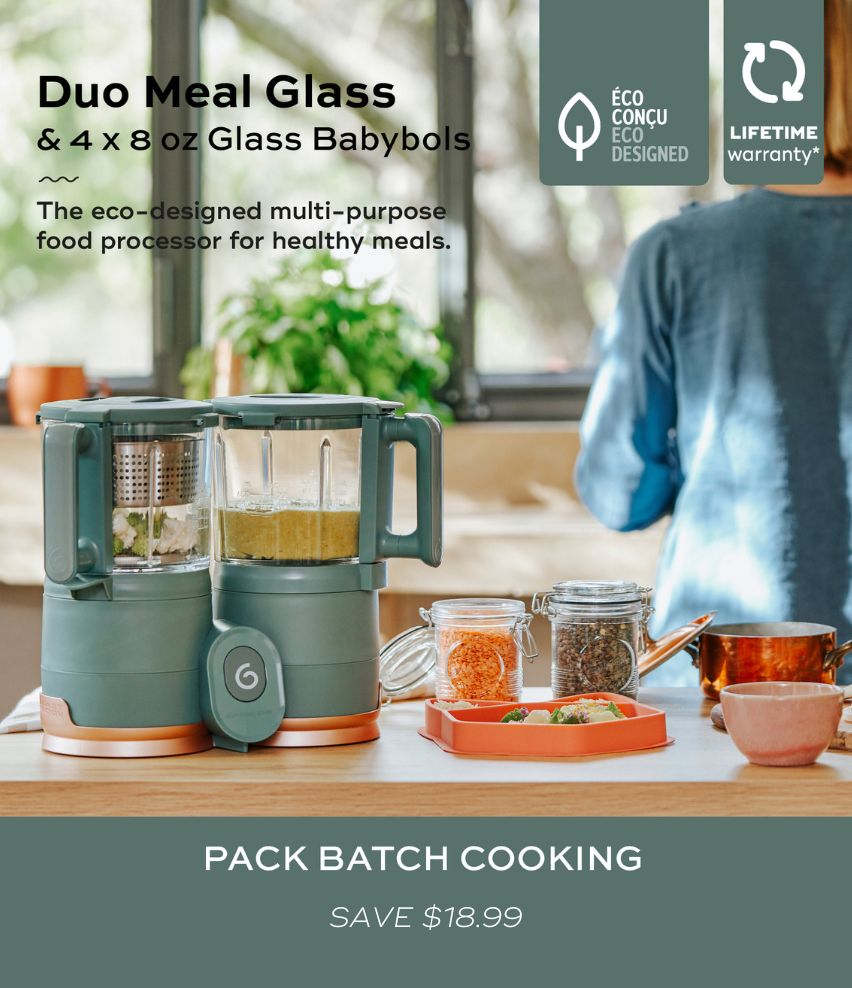 Duo Meal Glass Baby Food Maker (blender And Steamer) + 4 Free Glass Food Containers