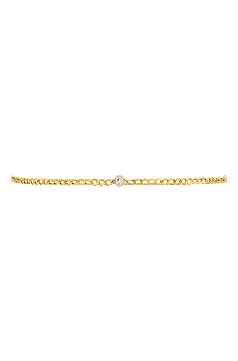 Cuban Link Pear Diamond Choker