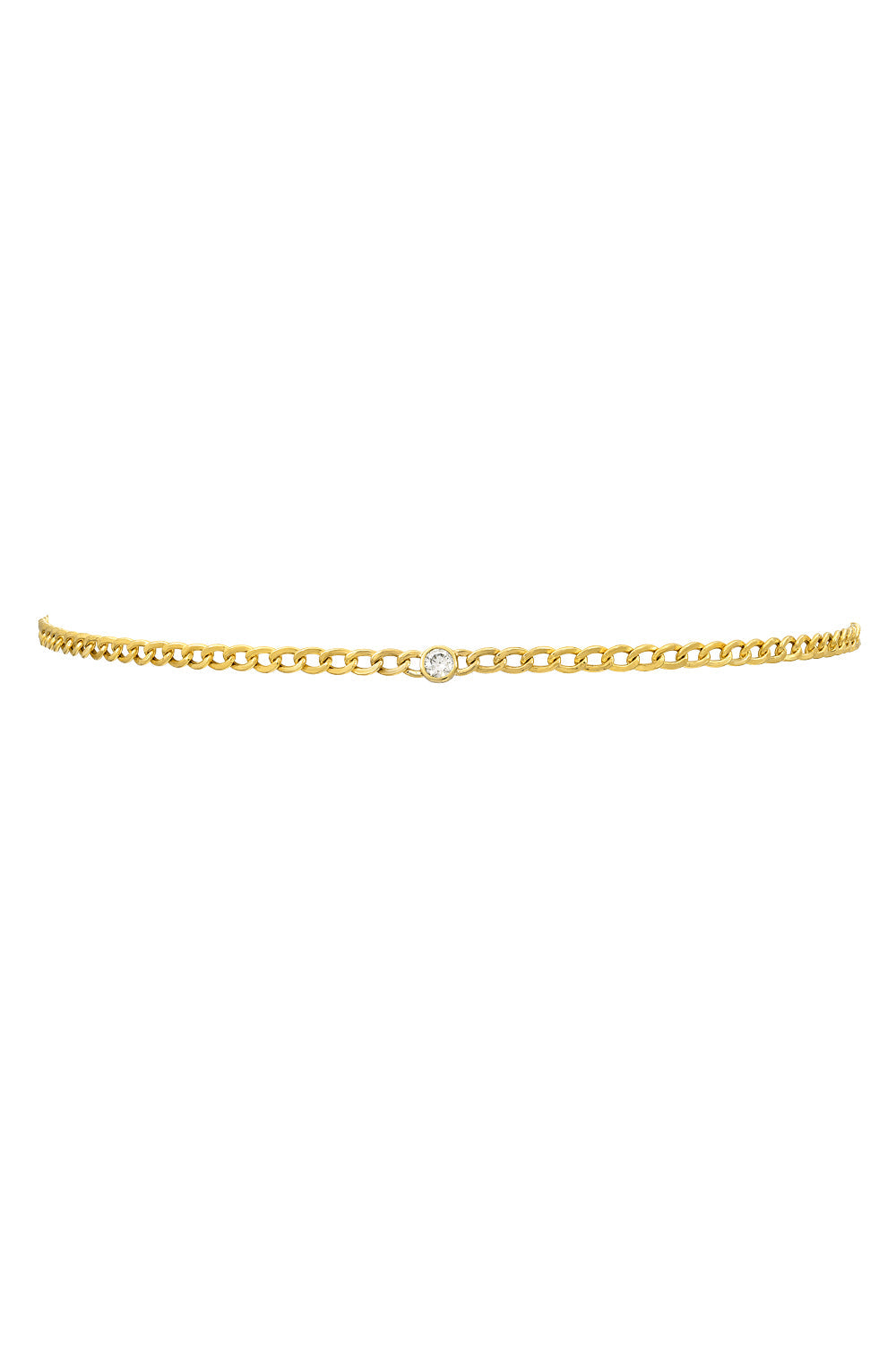 Cuban Link Bezel Diamond Choker