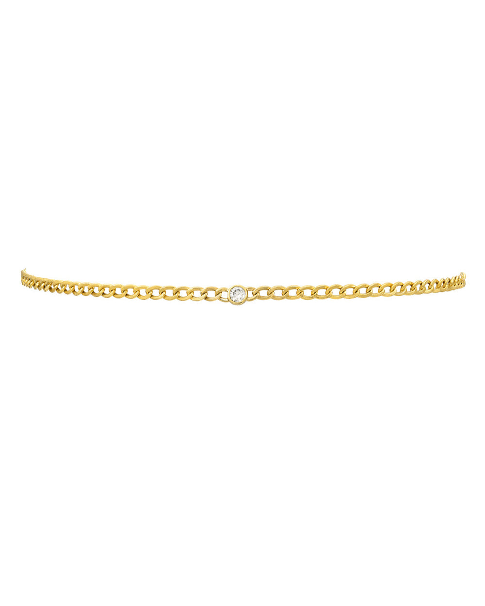 Cuban Link Bezel Diamond Choker