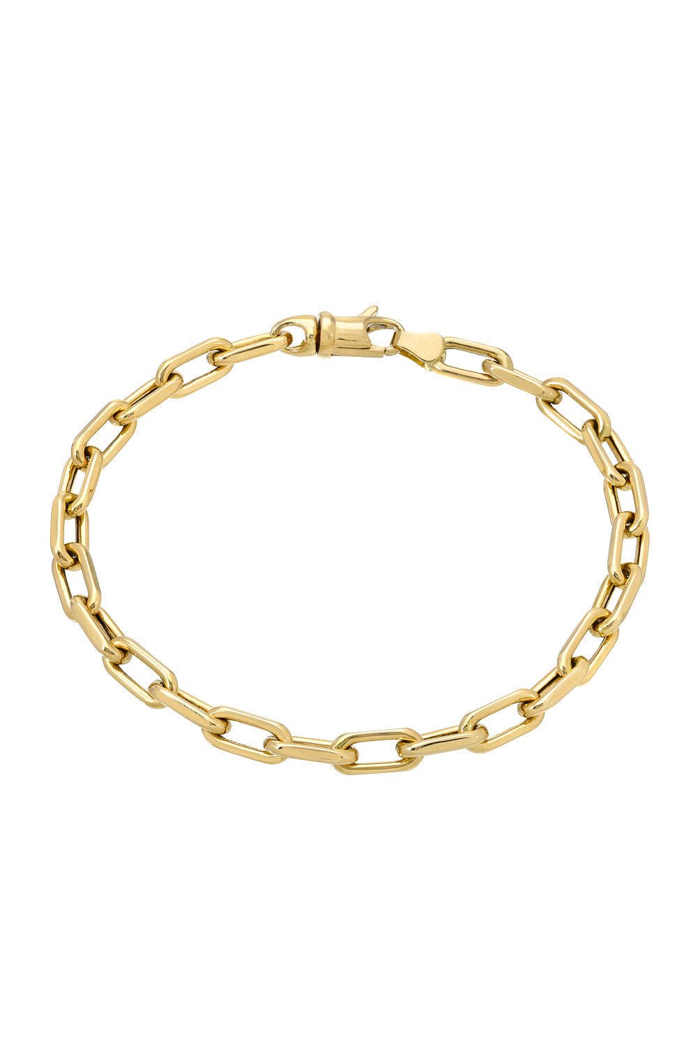 14k Gold Large Open Link Chain Bracelet