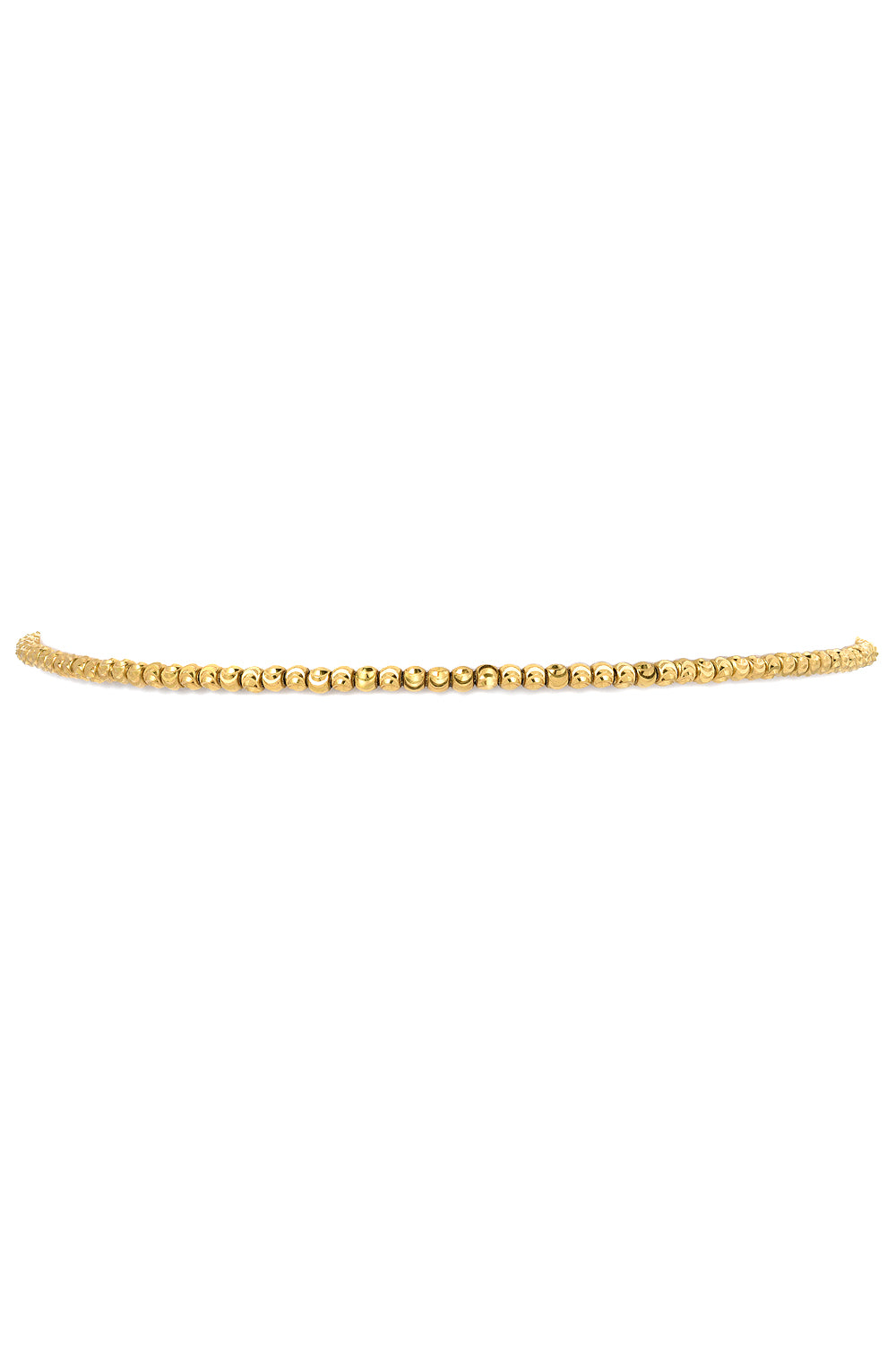 14k Gold Diamond Cut Bead Necklace