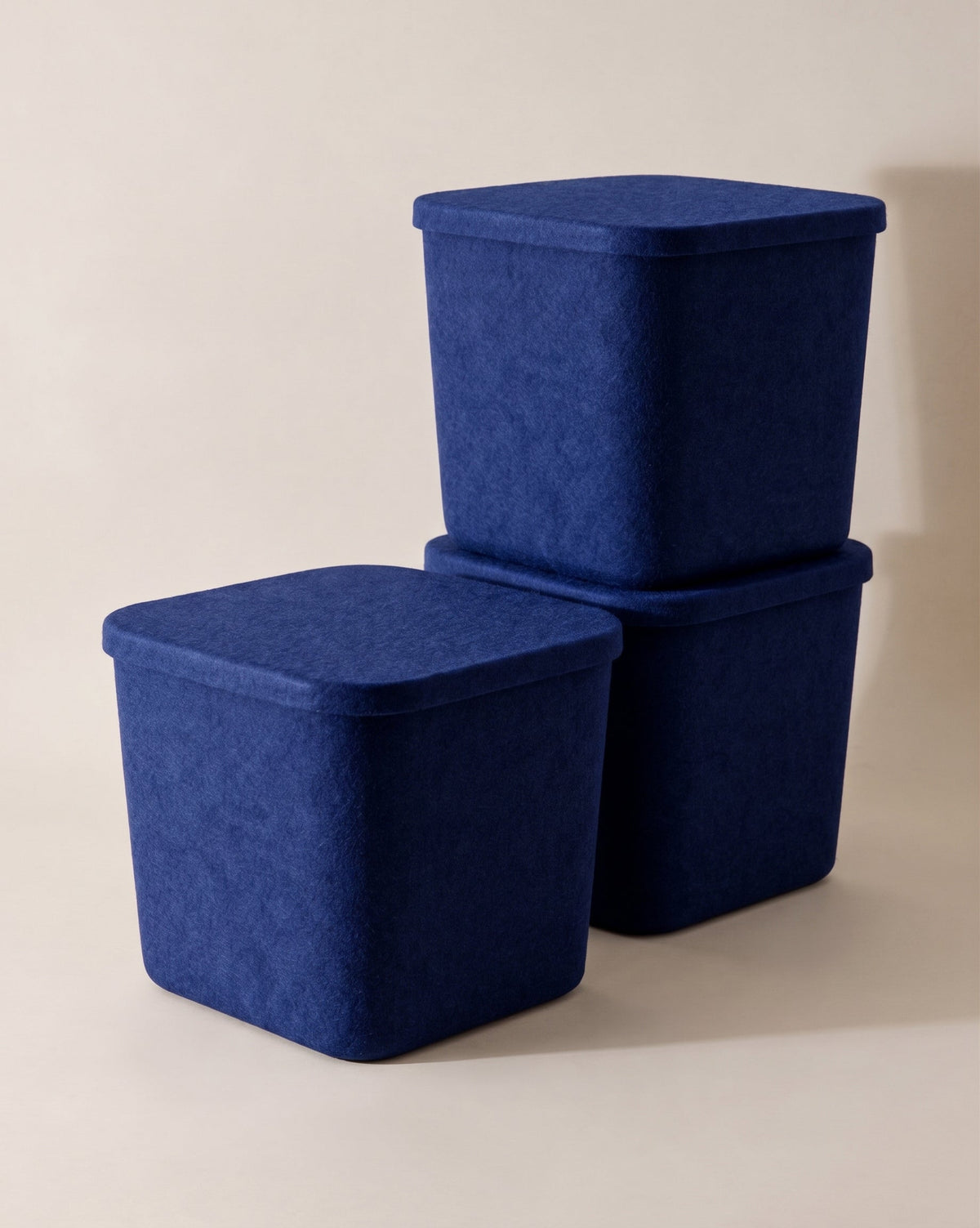 The Sculpted Bin - Original With Lid | Set Of 3