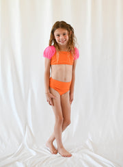 Girl's Sleeved Bikini | Citrus Pop