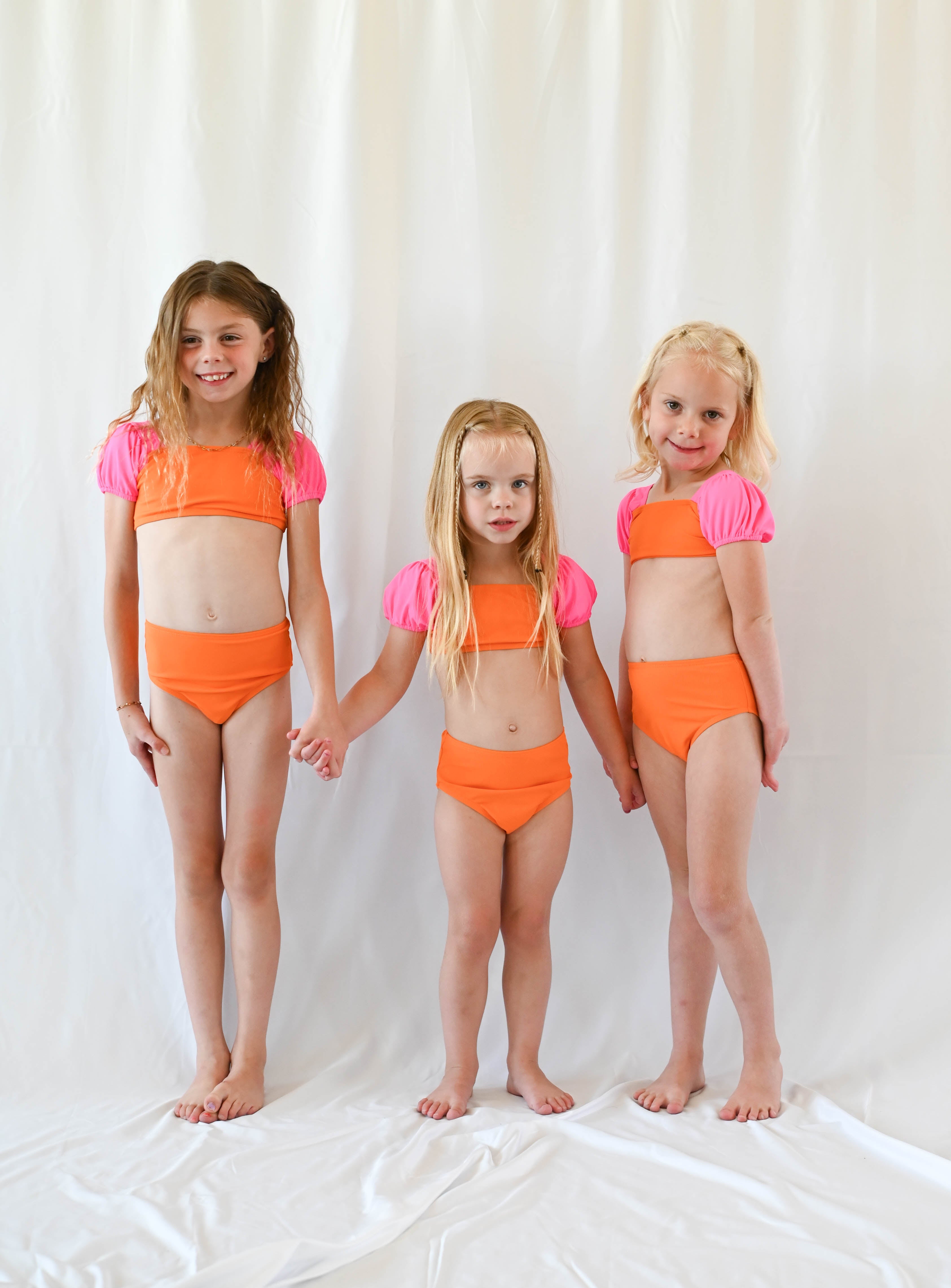 Girl's Sleeved Bikini | Citrus Pop