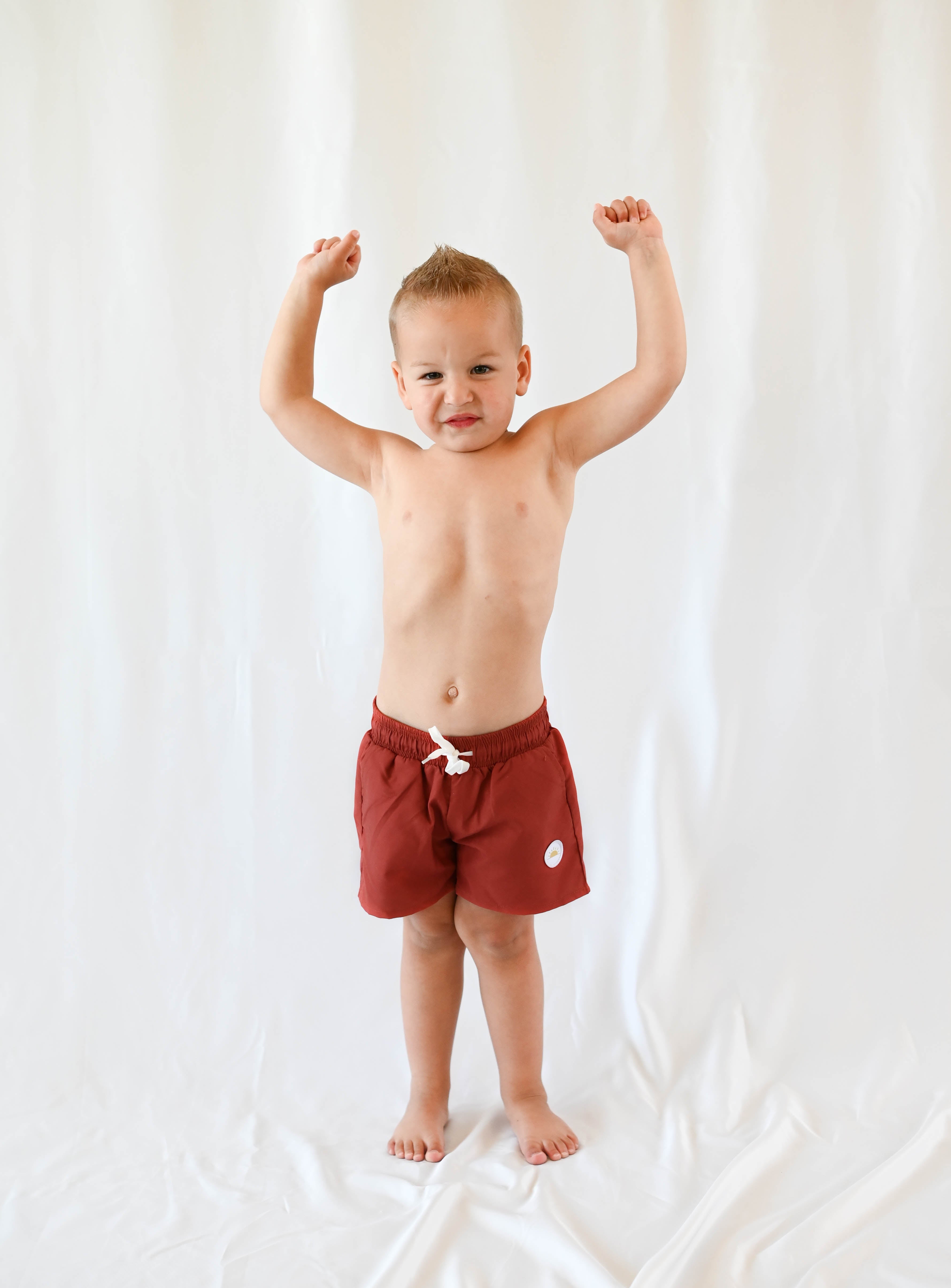 Boy's Boardshort | Cherry Red