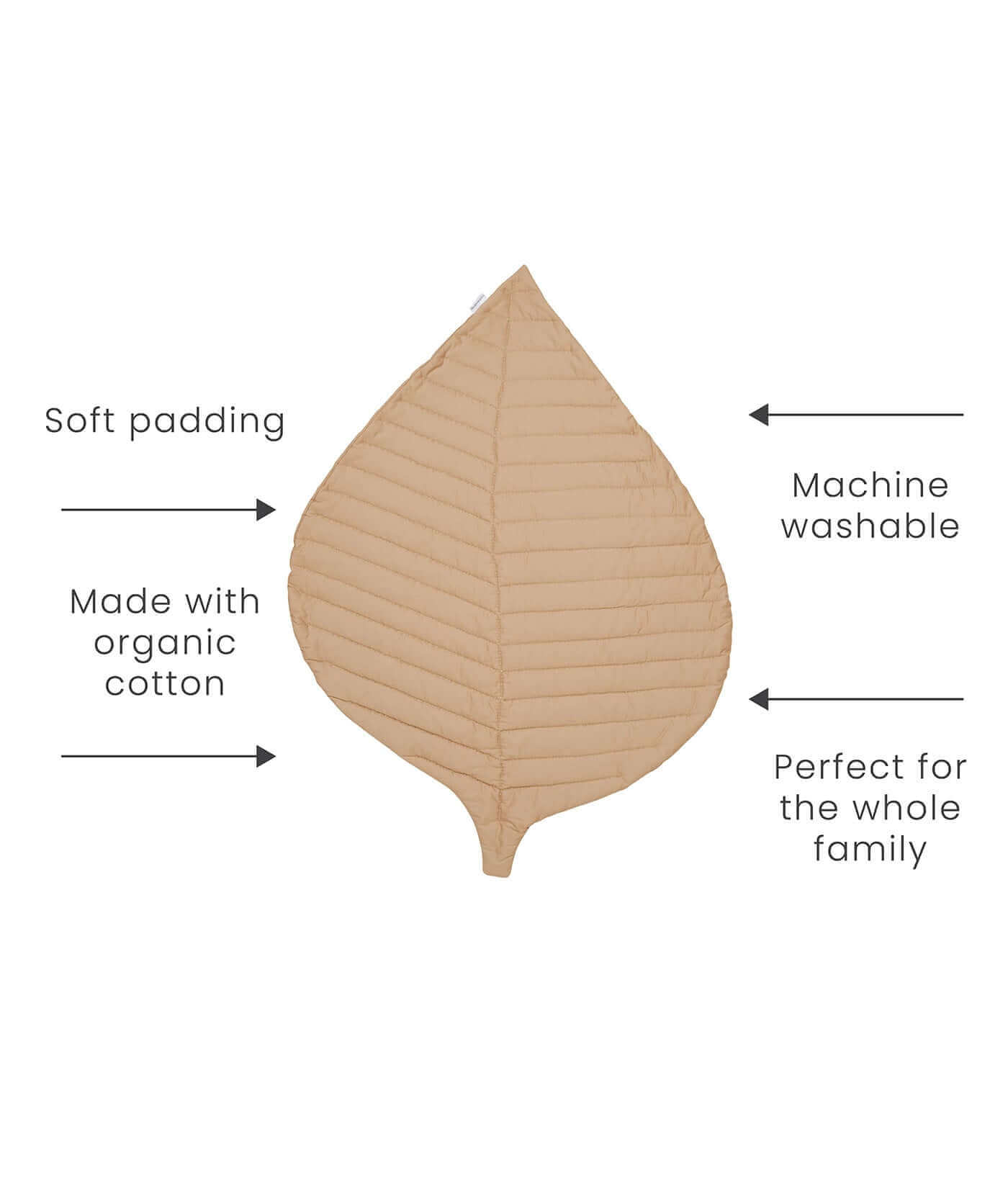 Leaf Organic Cotton Playmats | Sandstone