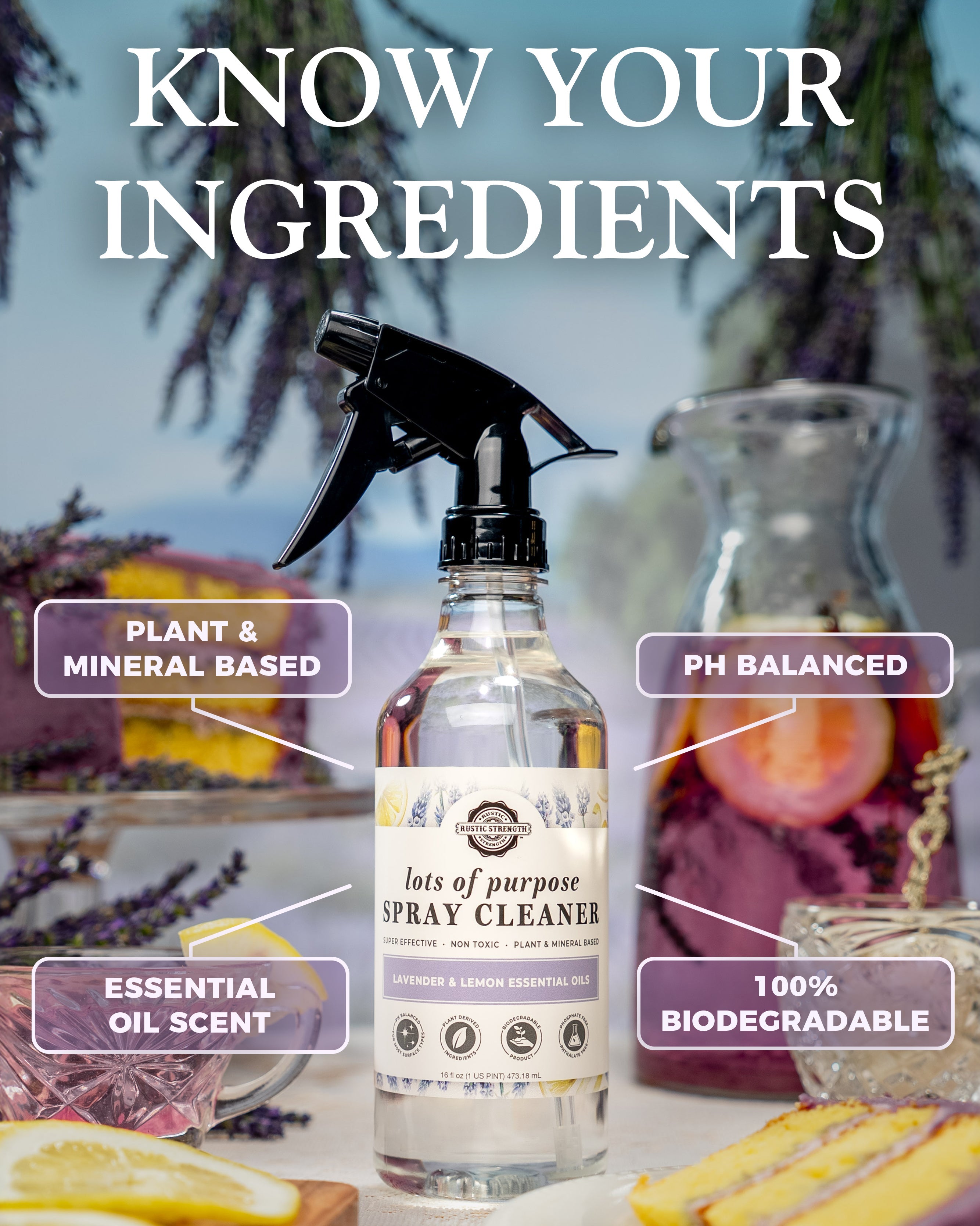 Lots Of Purpose Spray Cleaner | Lavender & Lemon