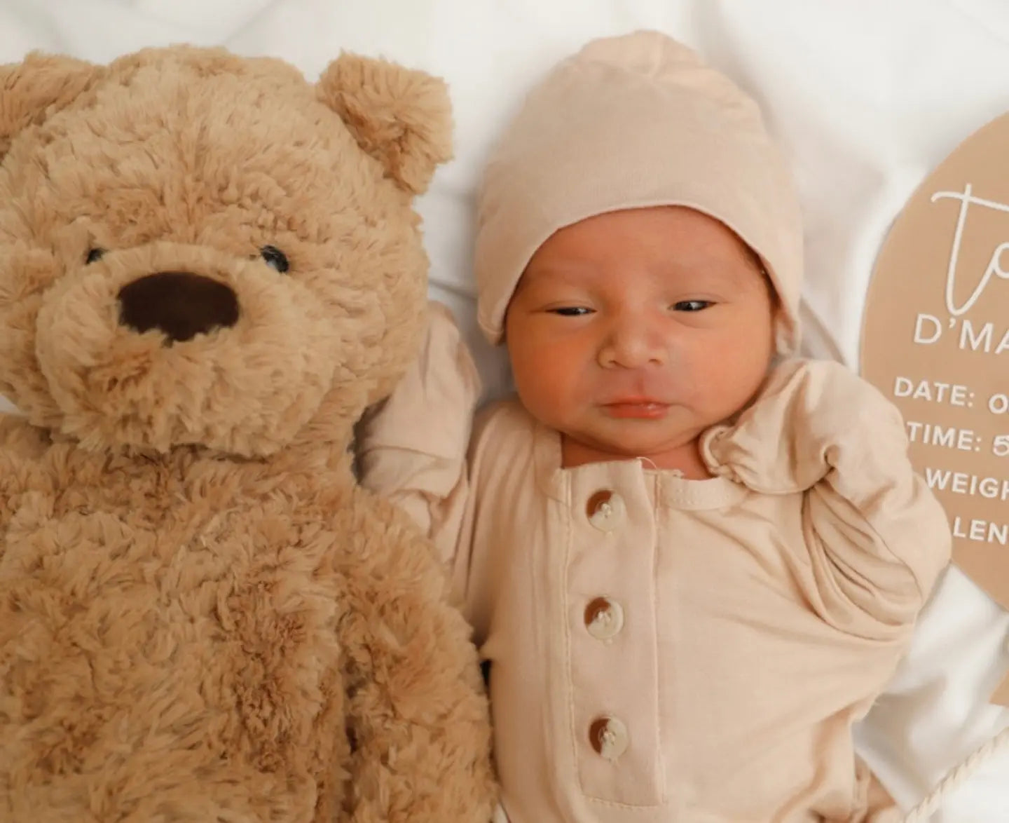 Top And Bottom Outfit Set (newborn-12 Months Sizes) Sand