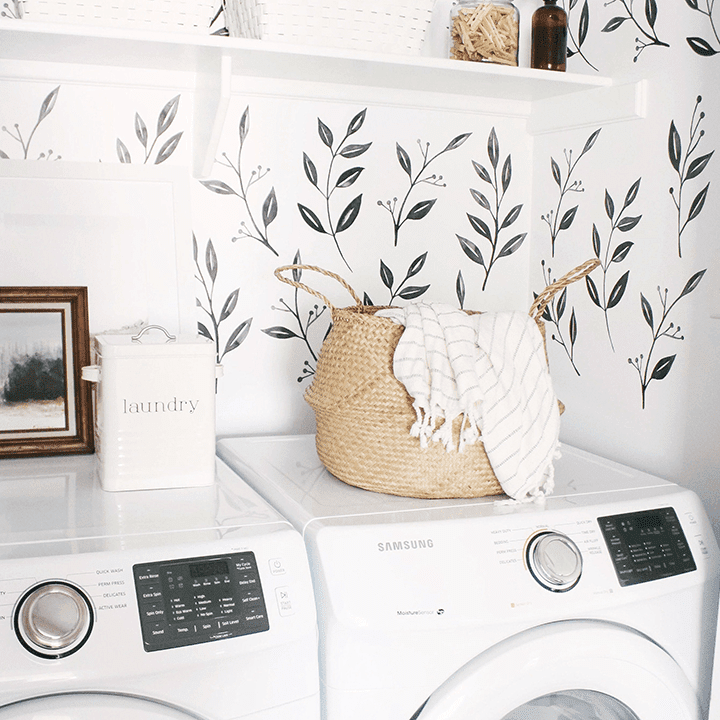 Inked Leaves Wall Decals