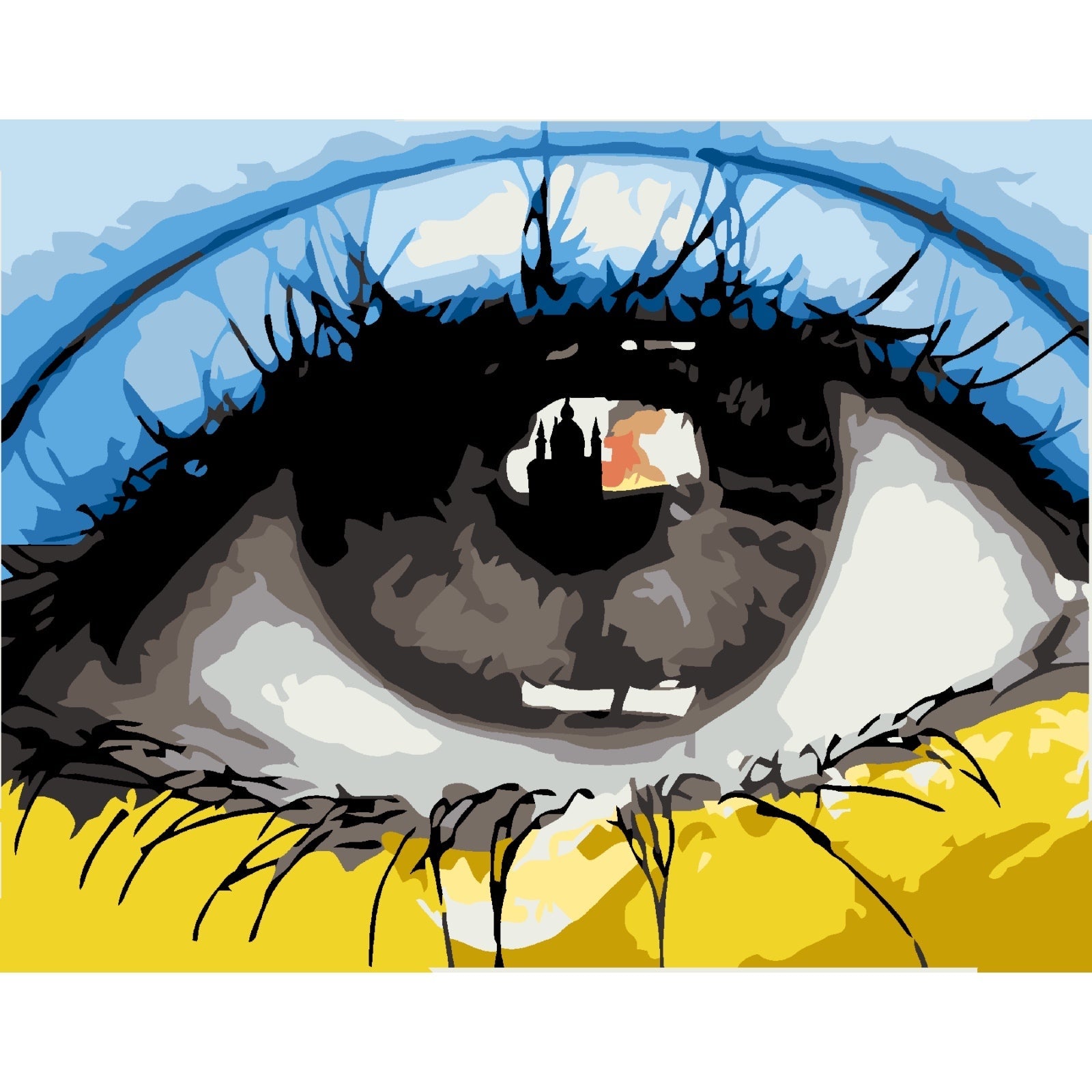 Invincible Gaze – Paint By Numbers Kit | Artwille | 14x18 Inch Canvas