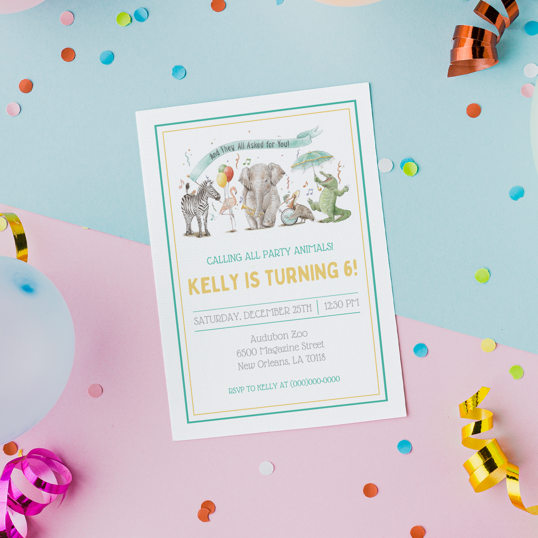 Birthday Party Invitation Downloadable Template - And They All Asked For You