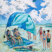 Island Day In Turquoise Print