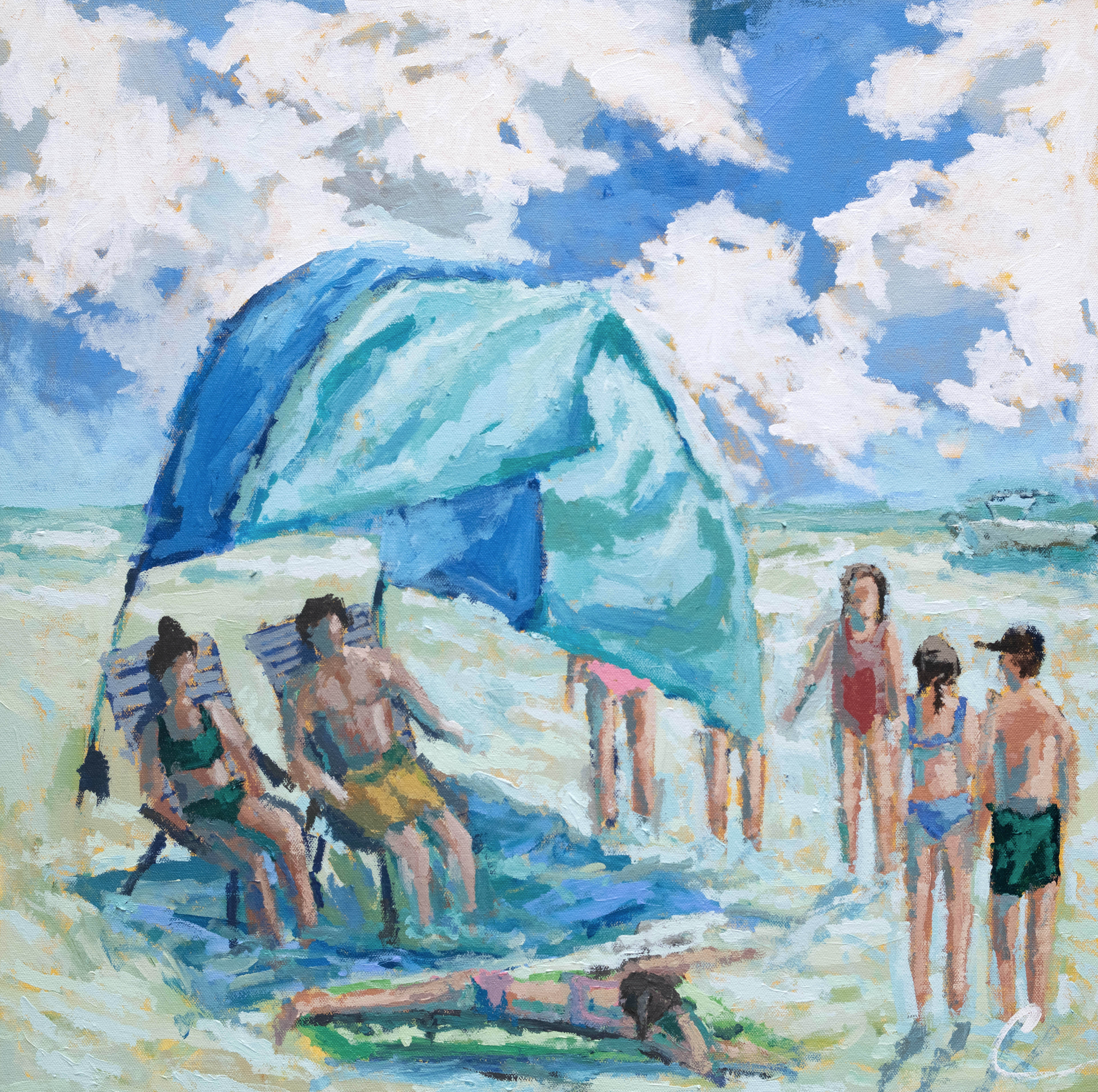 Island Day In Turquoise Print