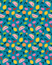 'island Fruits' Wallpaper By Tea Collection - Teal