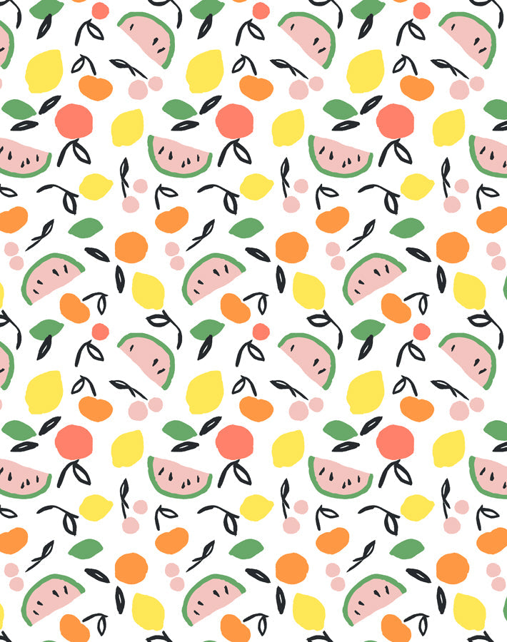 'island Fruits' Wallpaper By Tea Collection - White