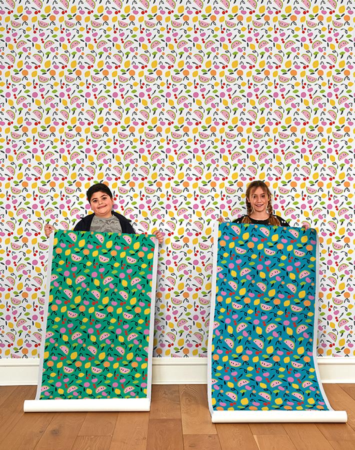 'island Fruits' Wallpaper By Tea Collection - Raspberry Lime