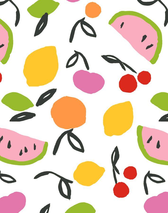 'island Fruits' Wallpaper By Tea Collection - Raspberry Lime