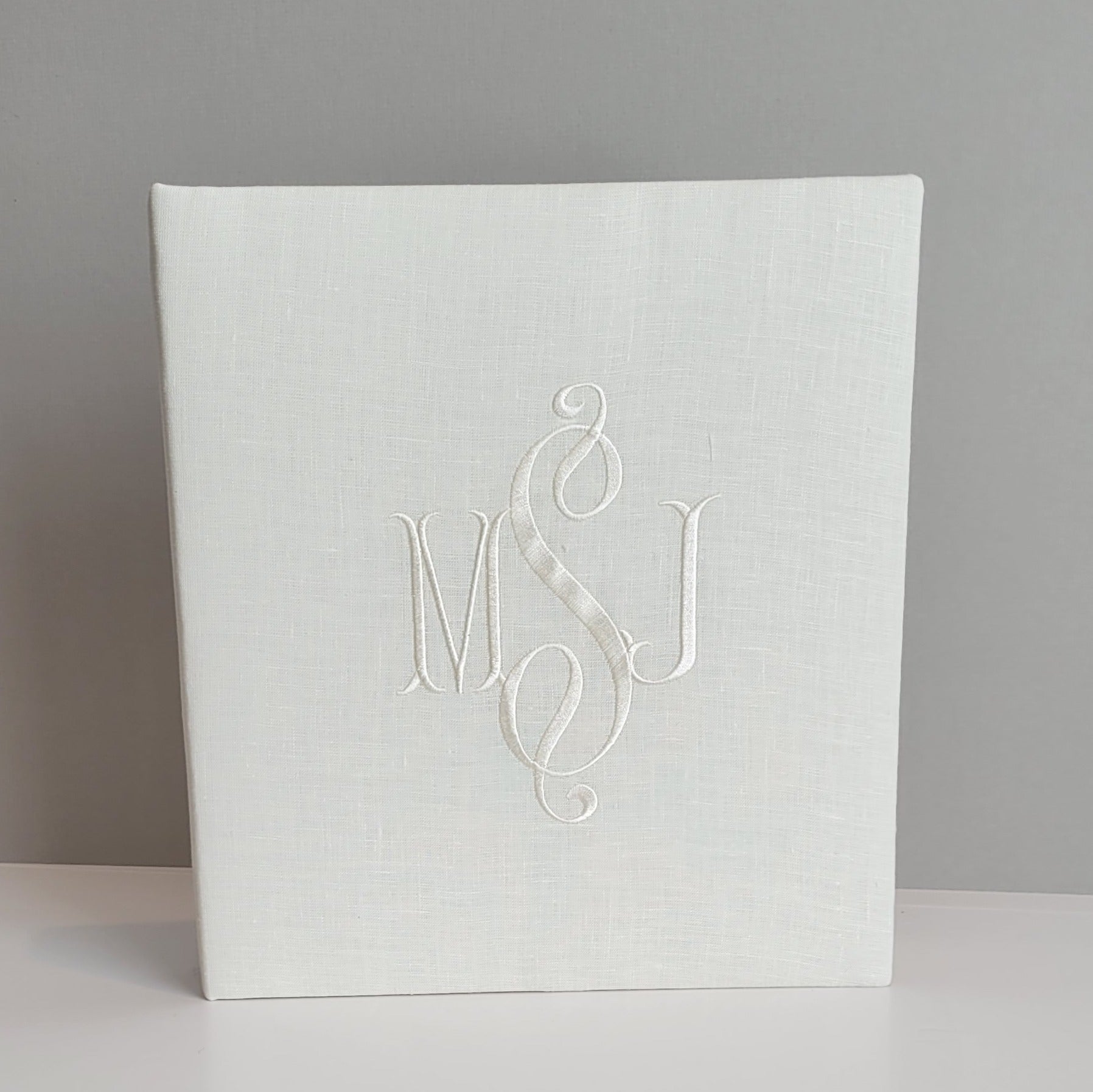 Baby Memory Book - Ivory Linen (w/o Bow)