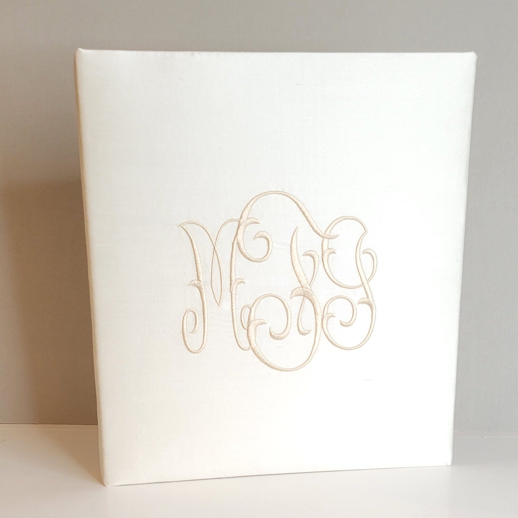 Baby Memory Book - Ivory Silk (w/o Bow)