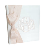 Baby Memory Book - Ivory Silk (w/ Silk Bow)