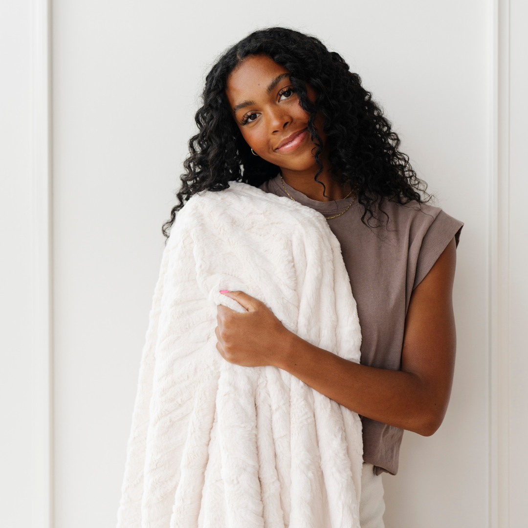 Patterned Faux Fur Throw Blankets