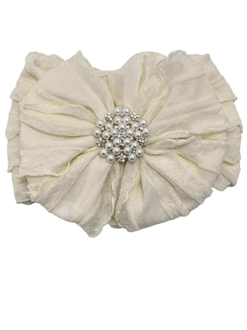 Pearl Embellished Signature Ruffled Baby Headband